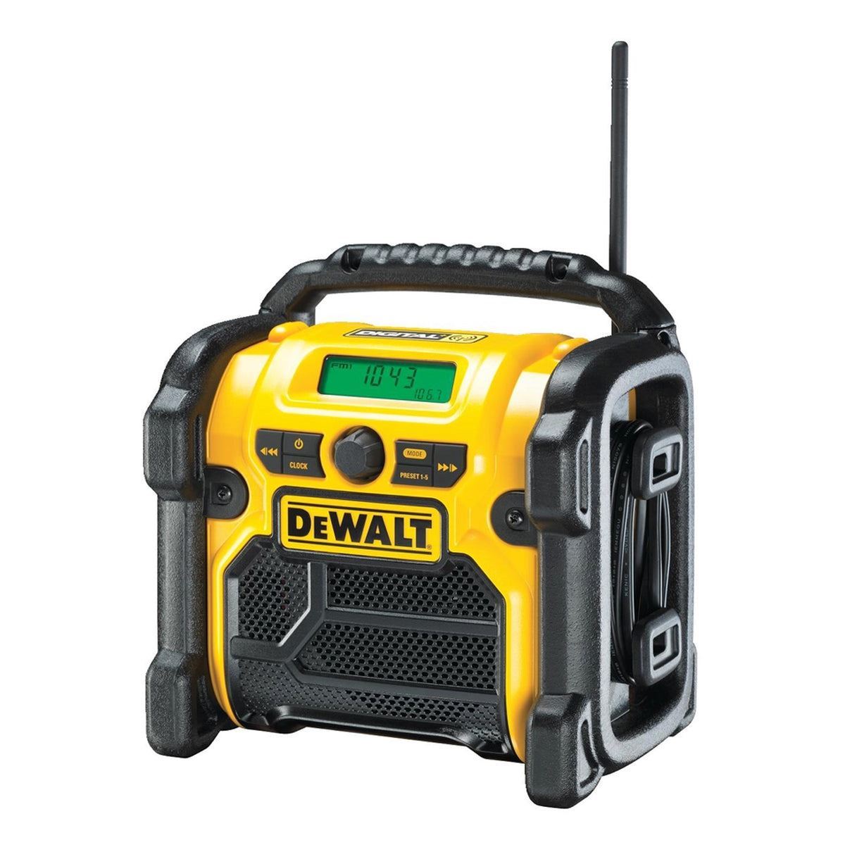Dewalt DCR020 XR 10.8V 18V Compact DAB Digital Jobsite Radio 240V Body Only – image 2