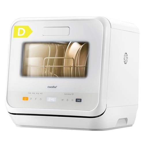 COMFEE' Table Top Dishwasher, Mini Countertop Dishwasher with 6+3 Programs, Steam Wash – image 1