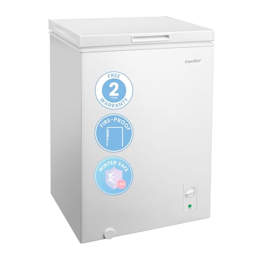 COMFEE' RCC102WH2UK(E) 99L Freestanding Chest Freezer, with Freezing and Refrigeration Conversion – image 1