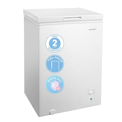 COMFEE' RCC102WH2UK(E) 99L Freestanding Chest Freezer, with Freezing and Refrigeration Conversion – image 1