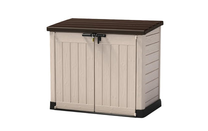 Keter Store-It Out Max Outdoor Garden Storage Shed, Beige and Brown, 145.5 x 82 x 125 cm (L x H x W) – image 1