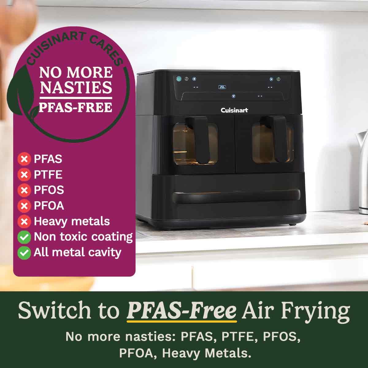 Cuisinart Tri Zone 13.6L Air Fryer & Oven | PFAS-Free | XXXL capacity | 3 Independent Cooking Zones – image 3