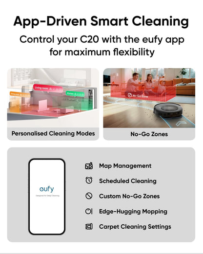 eufy Omni C20, Robot Vacuum Cleaner with Mop, All-in-One Station,7,000 Pa Powerful Suction, Ultra-Slim – image 3