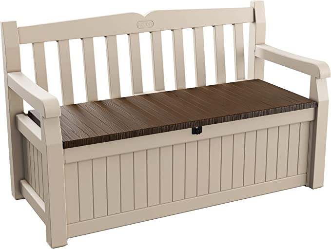 Keter Eden 265L Storage Bench - Beige And Brown – image 1