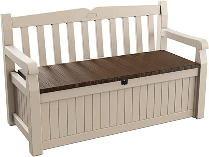 Keter Eden 265L Storage Bench - Beige And Brown – image 1
