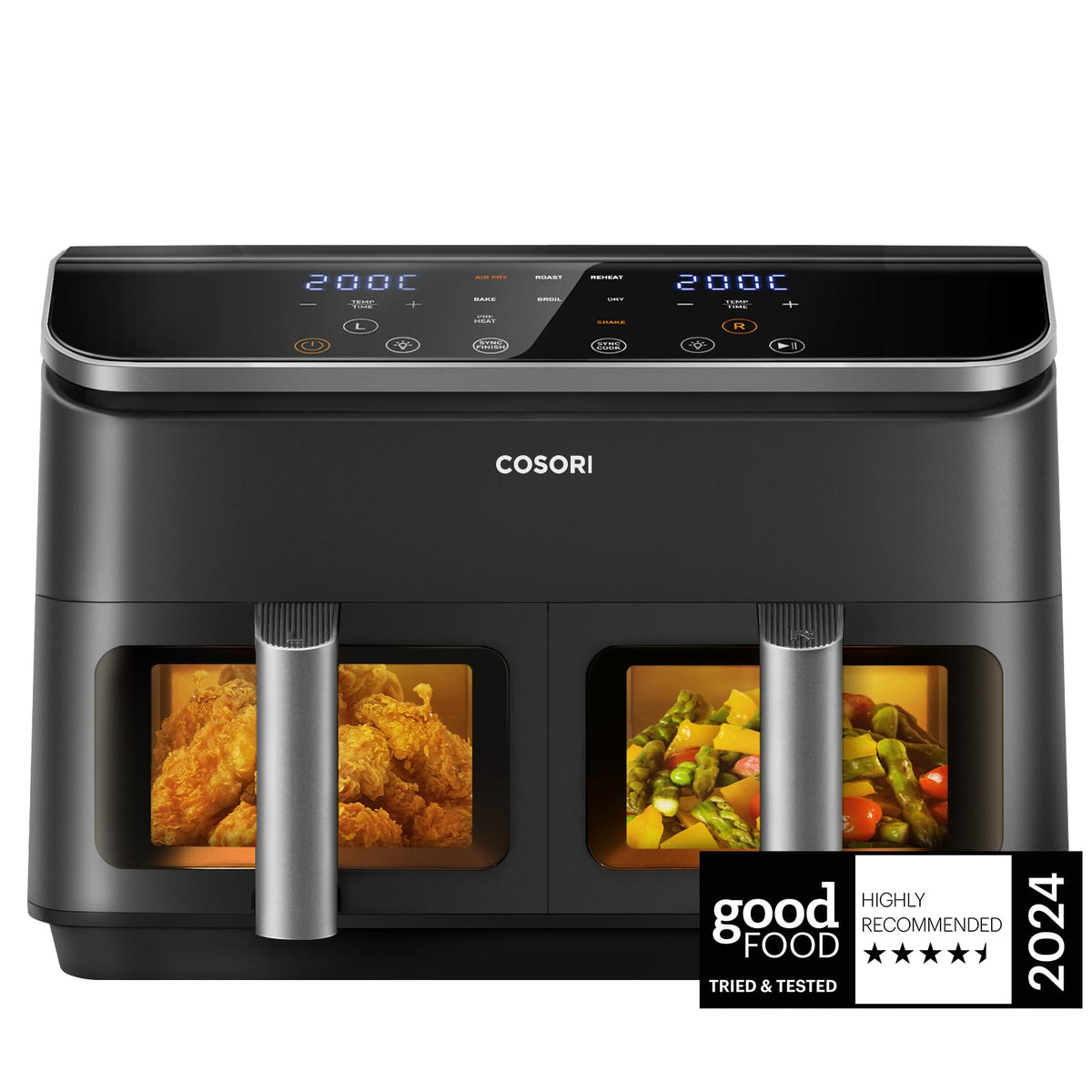 COSORI Dual Air Fryer, 8.5L Family Size, 8-In-1, Air Fry, Roast, Bake, Reheat, Dehydrate, Grill – image 1