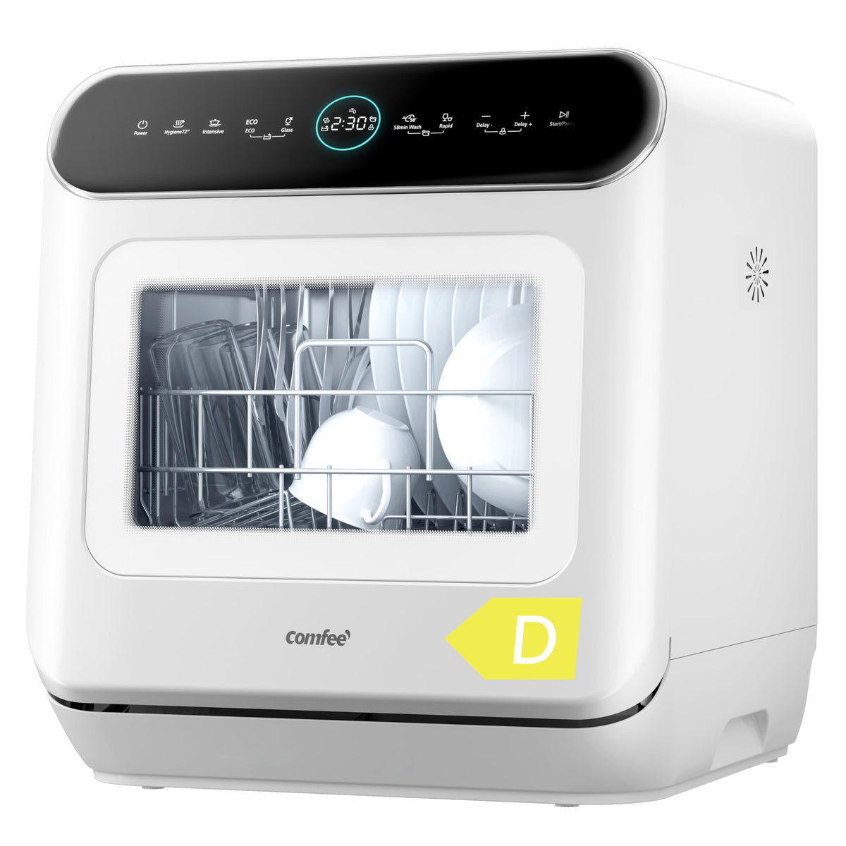 COMFEE' Table Top Dishwasher 7+3 Programs Mini Tabletop Dishwasher No Plumbing, 6L Built-in Water Tank – image 1