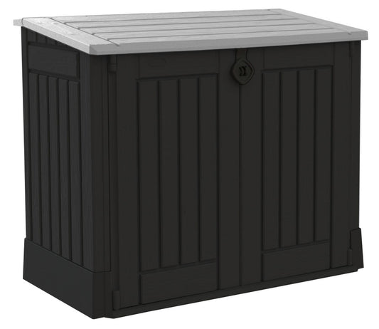Keter Store It Out Midi Outdoor Garden Storage Shed, Black and Grey, 130 x 74 x 110 cm – image 1
