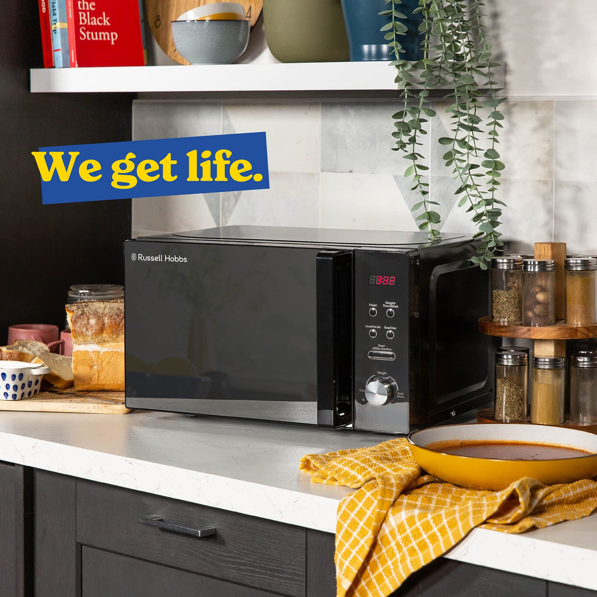 Russell Hobbs RHM2076B 20 Litre 800 W Black Digital Solo Microwave with 5 Power Levels – image 3
