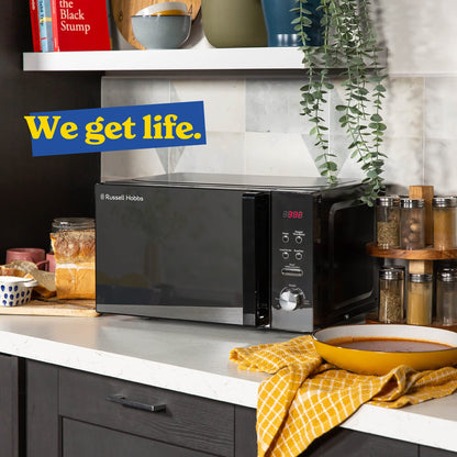 Russell Hobbs RHM2076B 20 Litre 800 W Black Digital Solo Microwave with 5 Power Levels – image 3