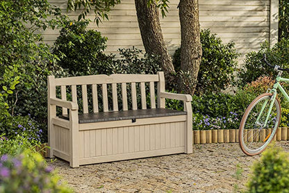 Keter Eden 265L Storage Bench - Beige And Brown – image 2