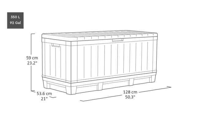 Kentwood 350L Storage Box - Grey – image 3