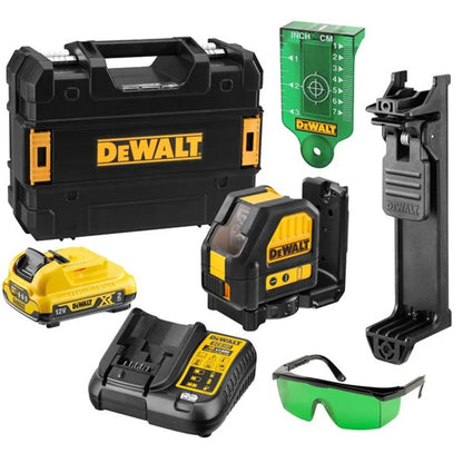 Dewalt DCE088D1G 12V Self-Levelling Green Cross Line Laser With 2.0Ah Battery Charger & TSTAK Case – image 1