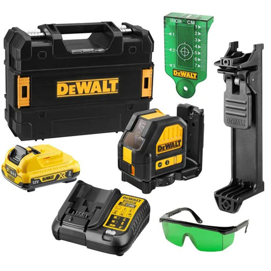 Dewalt DCE088D1G 12V Self-Levelling Green Cross Line Laser With 2.0Ah Battery Charger & TSTAK Case – image 1